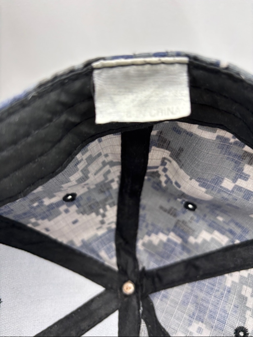 NAVY Digital Camo Baseball Cap - Blue Gray #0504 - Picture 7 of 9